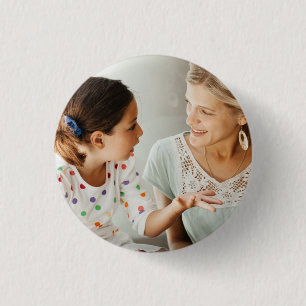 Create Your Own Two Photo Custom Pic DIY 1 Inch Round Button