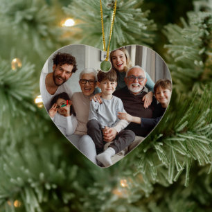 Create Your Own Two-sided Photos Ceramic Ornament