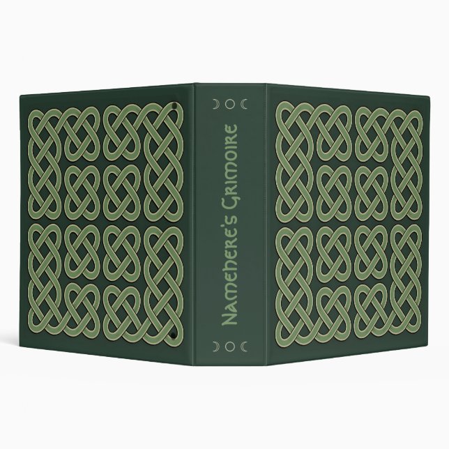 Create Your Own Two Tone Green Celtic Knotwork Binder (Background)