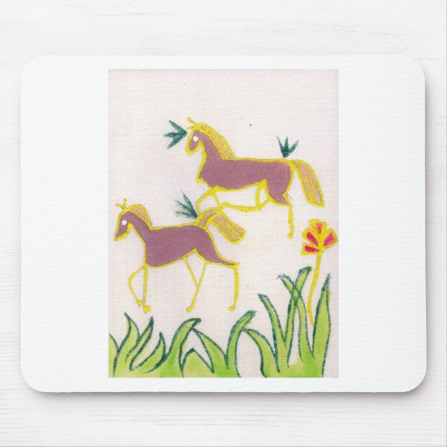 Create Your Own Unicorn Flora Power Cute Aesthetic Mouse Pad (Front)