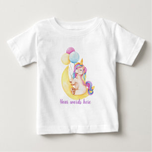 Create Your Own Unicorn Moon Birthday Baby T-Shirt