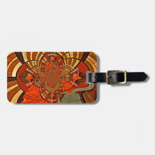 Create Your Own Unique African Giraffe Art Design Luggage Tag