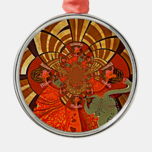 Create Your Own Unique African Giraffe Art Design Metal Ornament