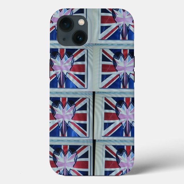Create Your Own United Kingdom National Flag Colou Case-Mate iPhone Case (Back)