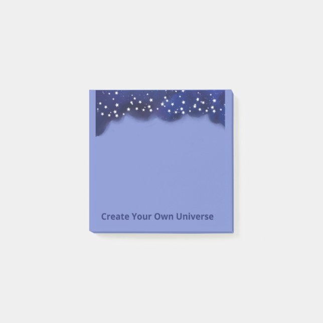 Create Your Own Universe Aesthetic Celestial Blue  Post-it Notes (Front)