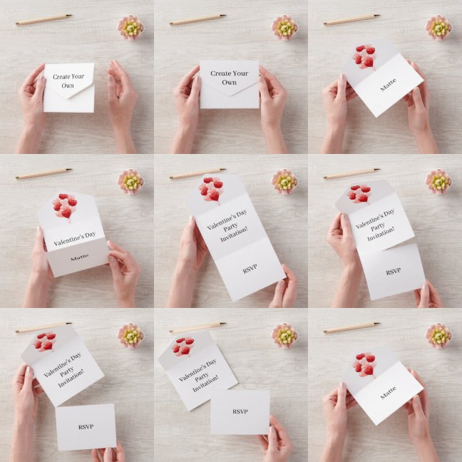 Create Your Own Valentine's Day Party RSVP White