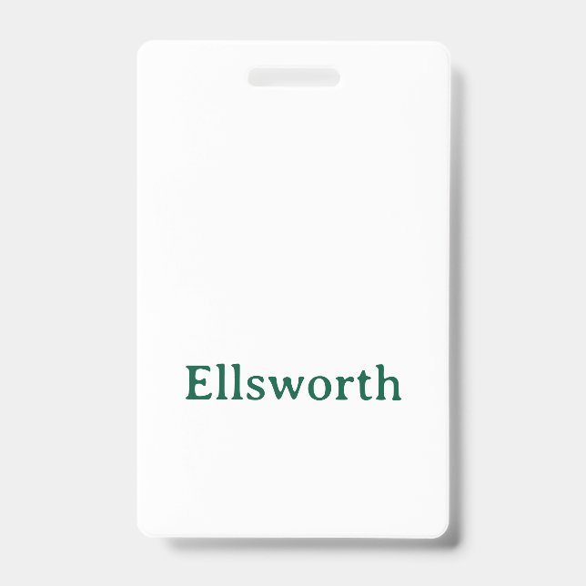 Create Your Own Vertical Plastic Badge (Front)
