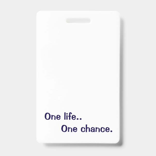 Create Your Own Vertical Plastic Badge (Front)