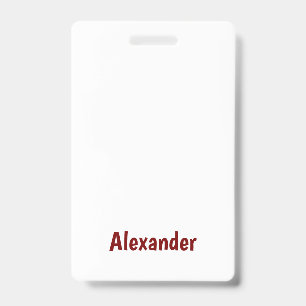Create Your Own Vertical Plastic Badge