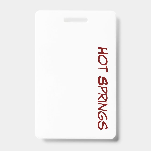 Create Your Own Vertical Plastic Badge (Front)