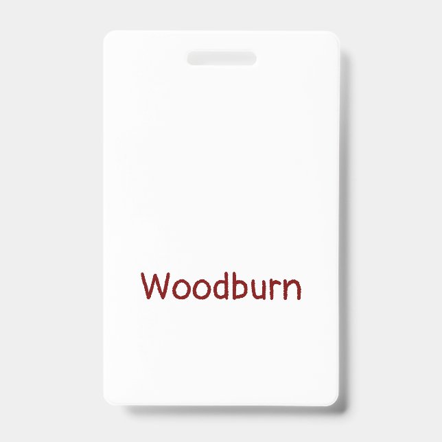 Create Your Own Vertical Plastic Badge (Front)