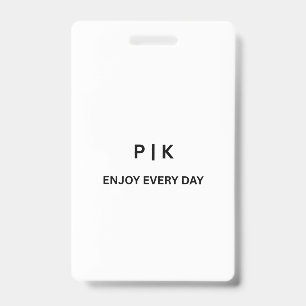 Create Your Own Vertical Plastic Badge