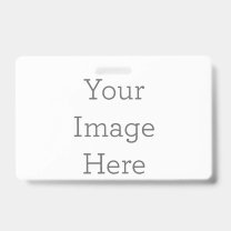 Create Your Own Vertical PVC Plastic Badge