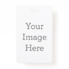 Create Your Own Vertical PVC Plastic Badge