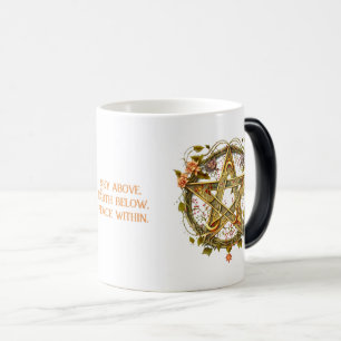 Create Your Own Victorian Floral Pentacle Magic Mug
