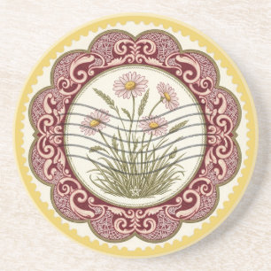 Create Your Own Victorian Pink Gerberas Stamp Coaster