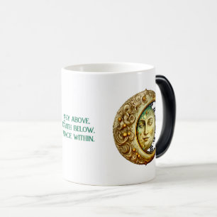 Create Your Own Victorian Steampunk Crescent Moon Magic Mug