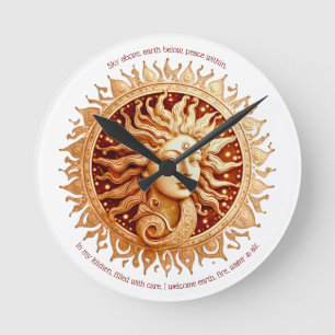 Create Your Own Victorian Sun Goddess Round Clock