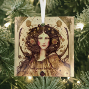 Create Your Own Victorian Witch Glass Ornament
