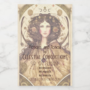 Create Your Own Victorian Witch Wine Label