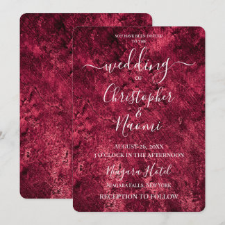 Create Your Own Vintage Dark Red Texture Invitation