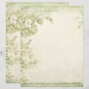 Create Your Own Vintage Morning Glory Stationery