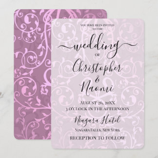 Create Your Own Vintage Ornate Metallic Pattern Invitation