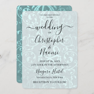 Create Your Own Vintage Ornate Metallic Pattern Invitation