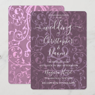 Create Your Own Vintage Pattern Wedding Invitation