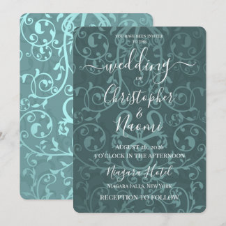 Create Your Own Vintage Pattern Wedding Invitation