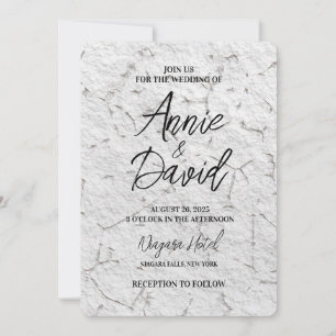 Create Your Own Vintage Stone Texture Wedding Invitation