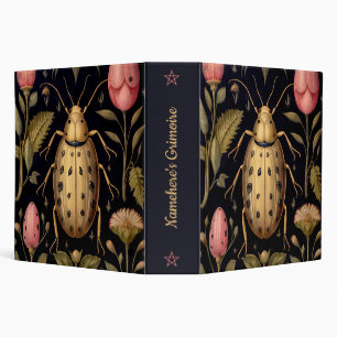 Create Your Own Vintage Style Gold Beetle Tulips Binder
