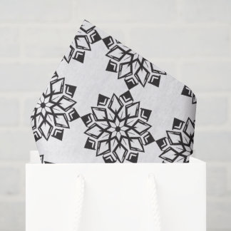 Create Your Own Vintage Stylized Simple Snowflake Tissue Paper