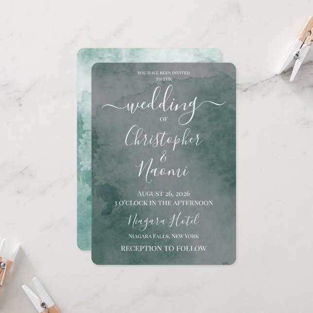 Create Your Own Vintage Texture Wedding Invitation (Front/Back In Situ)
