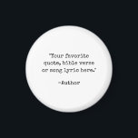 Create Your Own Vintage Typewriter Custom Quote Magnet<br><div class="desc">Create your own custom quote magnet. Features minimalist vintage typewriter typography.</div>
