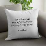 Create Your Own Vintage Typewriter Custom Quote Throw Pillow<br><div class="desc">Create your own custom quote throw pillow. Features minimalist vintage typewriter typography.</div>