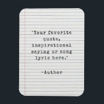 Create Your Own Vintage Typewriter Quote Magnet<br><div class="desc">Create your own custom quote magnet. Simply add your favourite inspirational quote in vintage typewriter typography.</div>