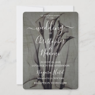 Create Your Own Vintage X-Ray Calla Lily Invitation