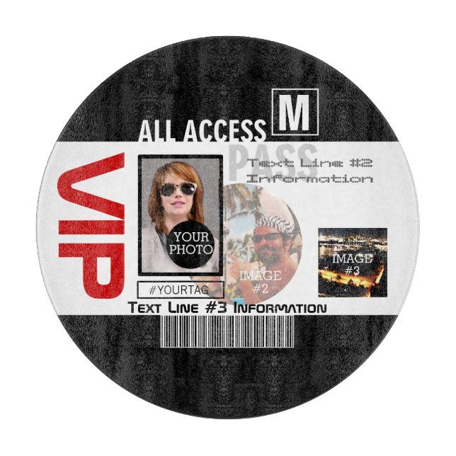 Create Your Own VIP Pass 8 ways to Personalize Cutting Board (Front)