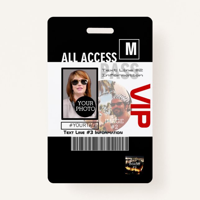 Create Your Own VIP Pass 8 ways to Personalize it Badge (Front)
