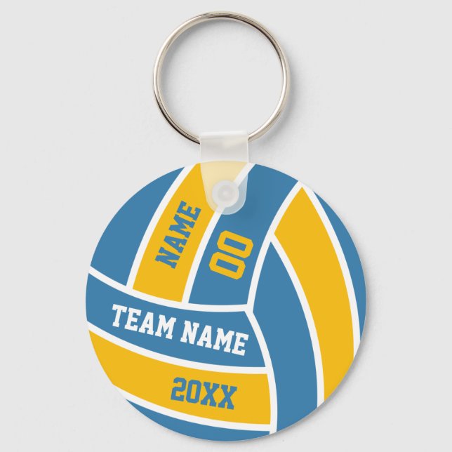 Create Your Own Volleyball Player Team Name Keychain (Front)