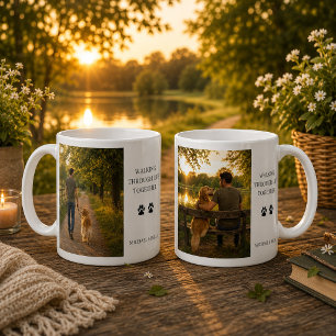Create your own Walking through life togethe photo Coffee Mug