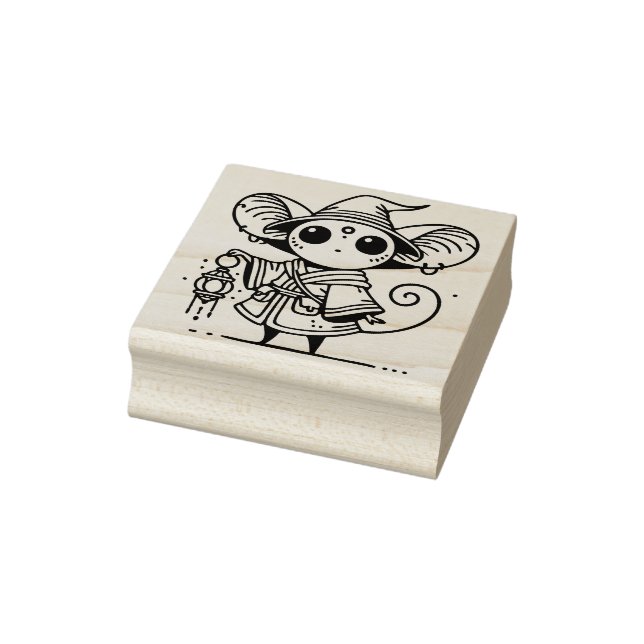 Create Your Own Wandering Mouse Wizard Rubber Stamp (Stamp)