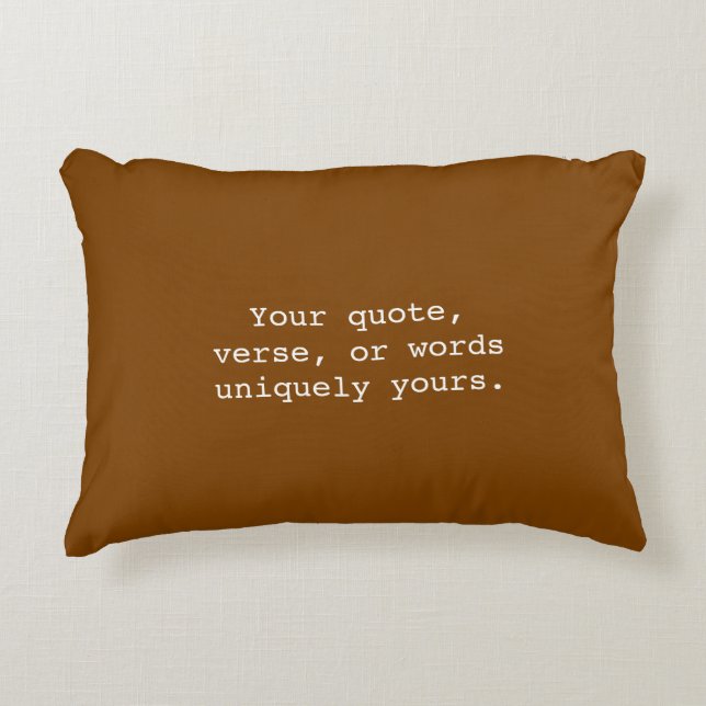 Create Your Own Warm Chocolate  Accent Pillow (Front)
