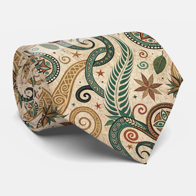 Create Your Own Warm Festive Tribal Summer Tie (Rolled)
