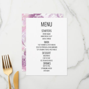 Create Your Own - Watercolor Floral Border Menu