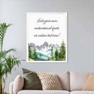 Create Your Own Watercolor Mountain Quote Poster