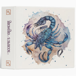 Create Your Own Watercolor Scorpio Zodiac Binder