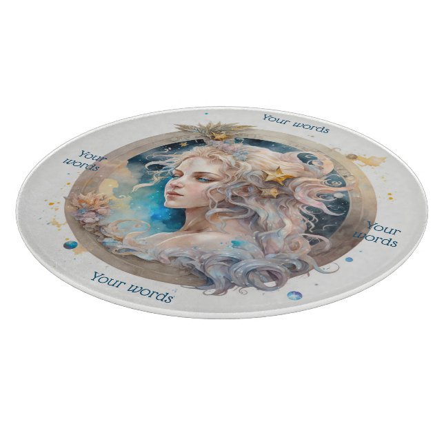 Create Your Own Watercolor Virgo Glass Altar Board (Corner)
