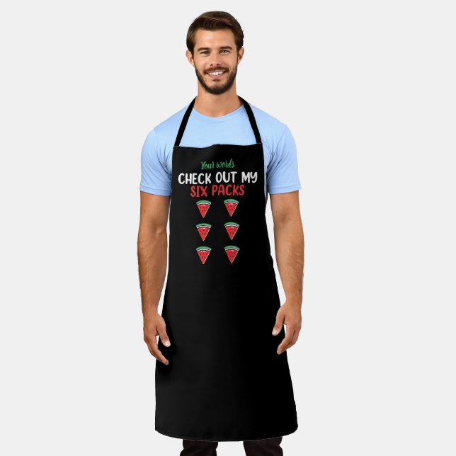 Create Your Own Watermelon Six Pack Apron (Worn)